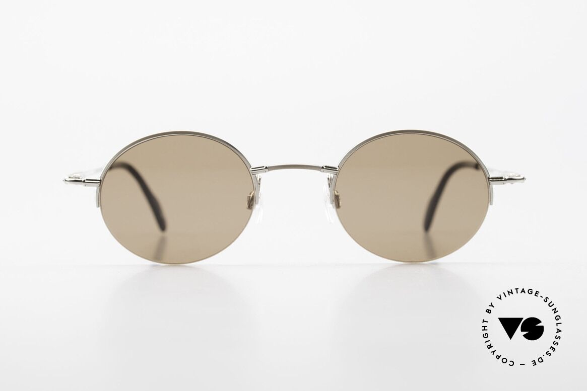 Longines 4363 Ovale Sonnenbrille 90er Rund, rund-ovale Longines Sonnenbrille aus den 90er Jahren, Passend für Herren und Damen