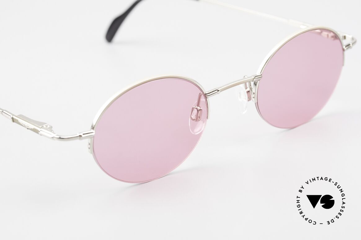 Longines 4363 Pinke Sonnenbrille 90er Oval, ungetragen (wie alle unsere ovalen 90er Sonnenbrillen), Passend für Herren und Damen