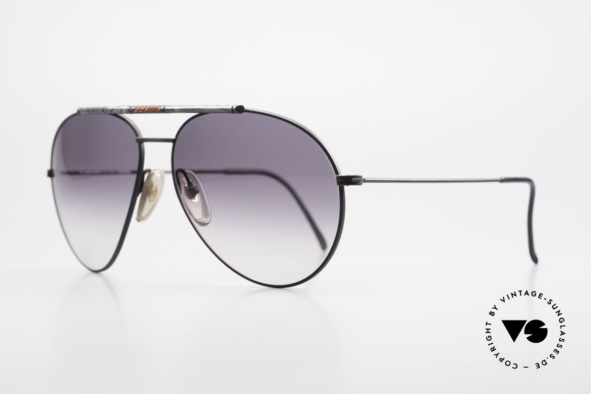 Boeing 5706 80er Aviator Sonnenbrille XL, markanter Oberbalken mit dem BOEING Schriftzug, Passend für Herren