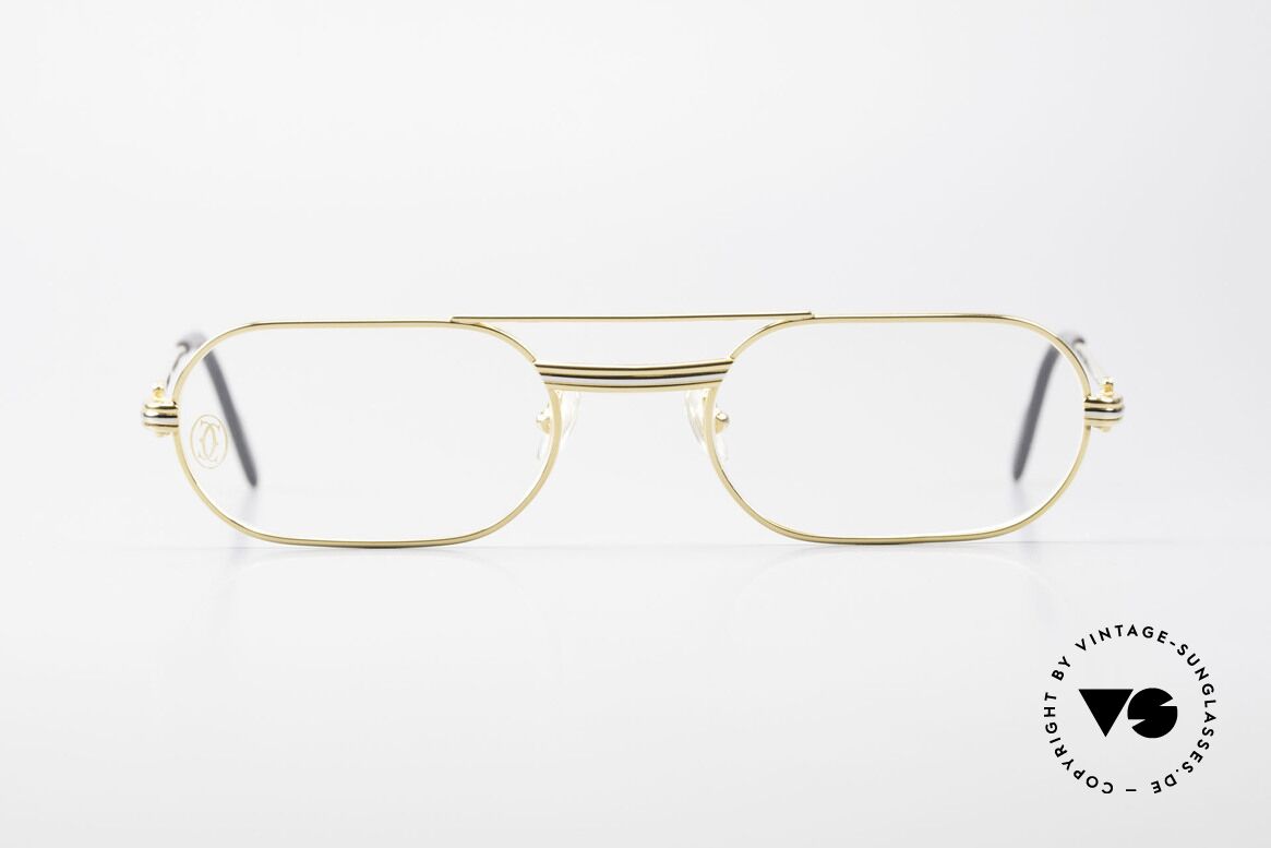 Cartier MUST LC Rose - S Limitierte Rosé Gold Brille, hier mit Louis Cartier Dekor in S Größe 53°20, 130, Passend für Herren und Damen