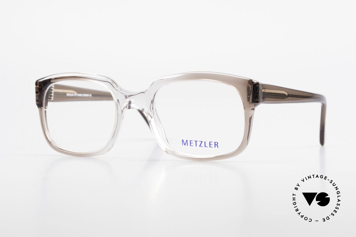 Metzler 7665 Small 80er Jahre Old School Brille, Metzler VINTAGE Brille, 7665, in Gr. 52/22, 140, Passend für Herren