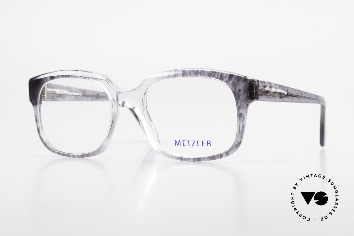 Metzler 7665 Medium 90er Jahre Old School Brille, Metzler VINTAGE Brille, 7665, in Gr. 54/22, 140, Passend für Herren