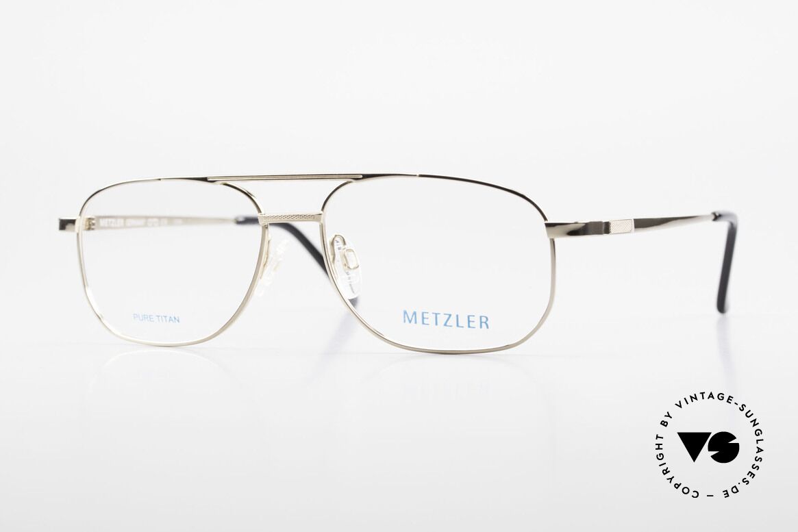 Metzler 1678 Vintage Herrenbrille 90er Titan, Metzler Brille 1678, col. 689, Größe 55-15, 140, Passend für Herren