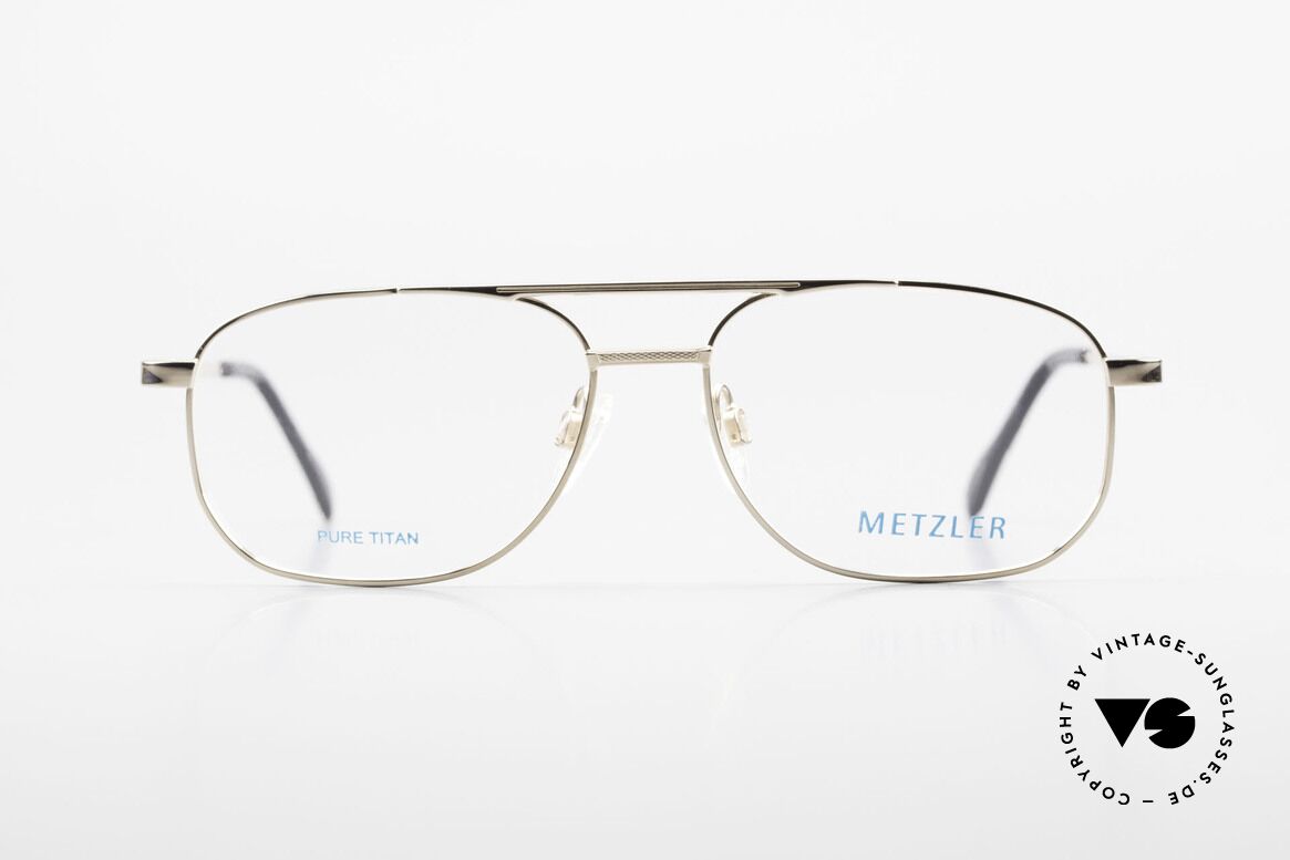Metzler 1678 Vintage Herrenbrille 90er Titan, Metzler Brille 1678, col. 689, Größe 55-15, 140, Passend für Herren