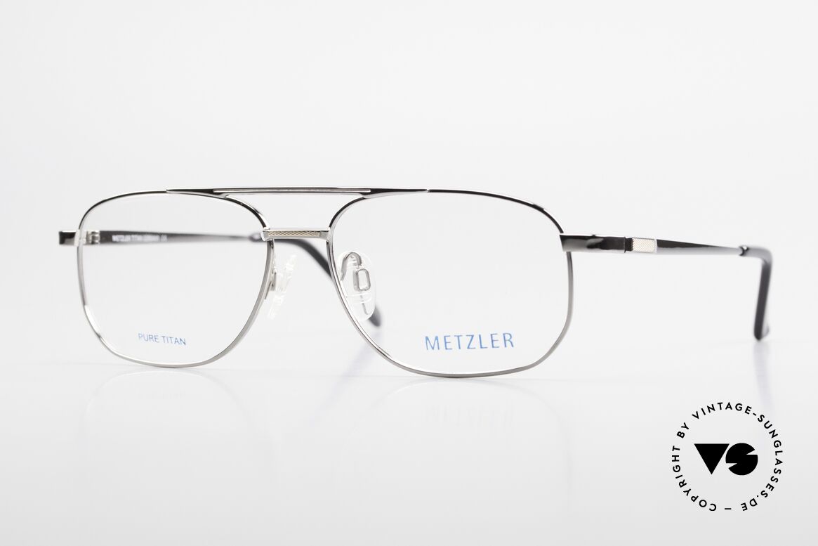 Metzler 1678 Titan Brille 90er Herrenbrille, Metzler Brille 1678, col. 021, Größe 55-15, 140, Passend für Herren