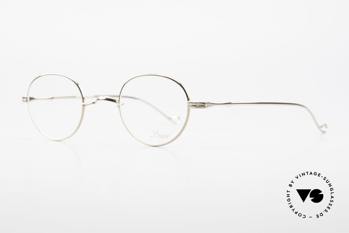 Lunor II 22 Vintage Brille Vergoldet Panto, sehr schlichte Form mit W-Steg; 22kt VERGOLDET!, Passend für Herren und Damen