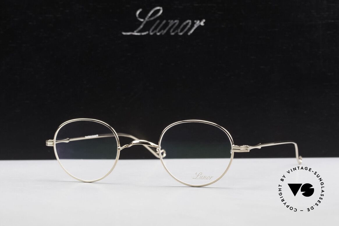 Lunor II 22 Lunor Brille Vergoldet Panto, Größe: medium, Passend für Herren und Damen