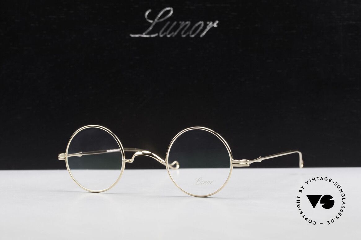 Lunor II 12 Kleine Runde Brille Gold GP, Größe: extra small, Passend für Herren und Damen