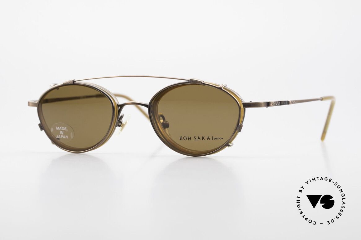 Koh Sakai KS9832 Vintage Brille Mit SonnenClip, vintage Brille Koh Sakai 9832, 45-21 mit Sonnen-Clip, Passend für Herren und Damen