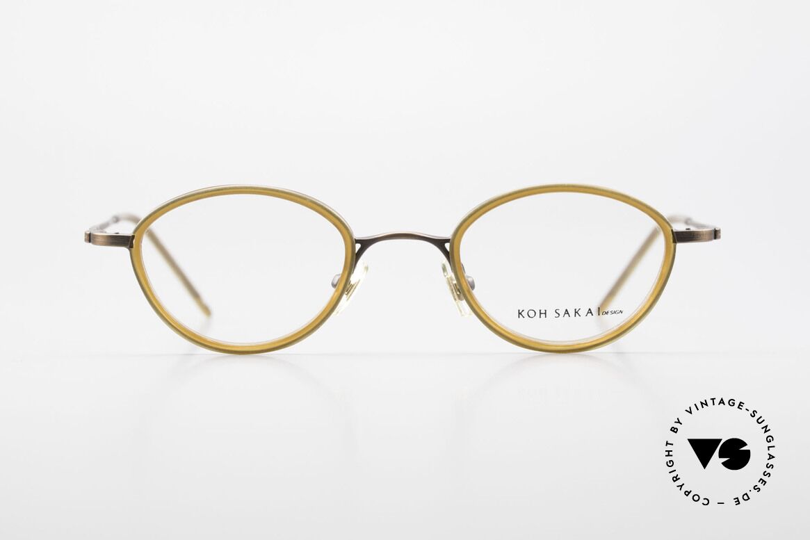 Koh Sakai KS9832 Vintage Brille Mit SonnenClip, Größe: medium, Passend für Herren und Damen
