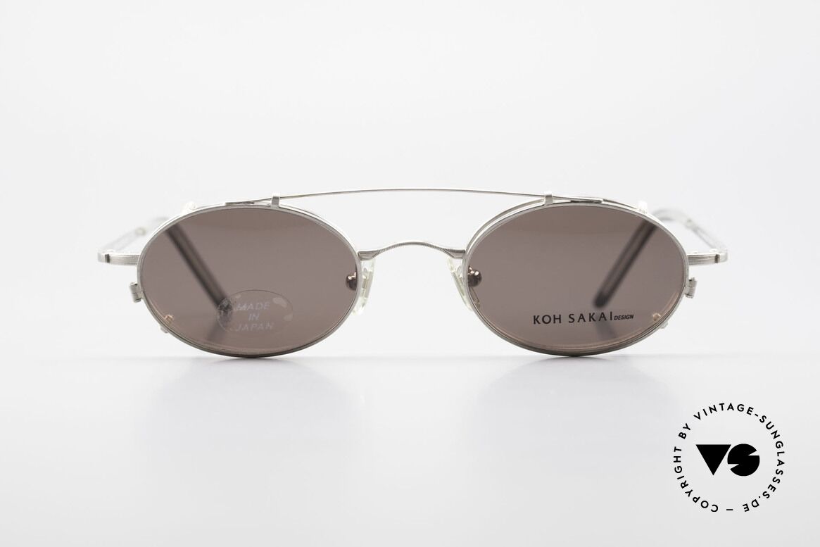 Koh Sakai KS9781 Vintage Brille Metall Unisex, vintage Brille Koh Sakai 9781, 44-20 mit Sonnen-Clip, Passend für Herren und Damen