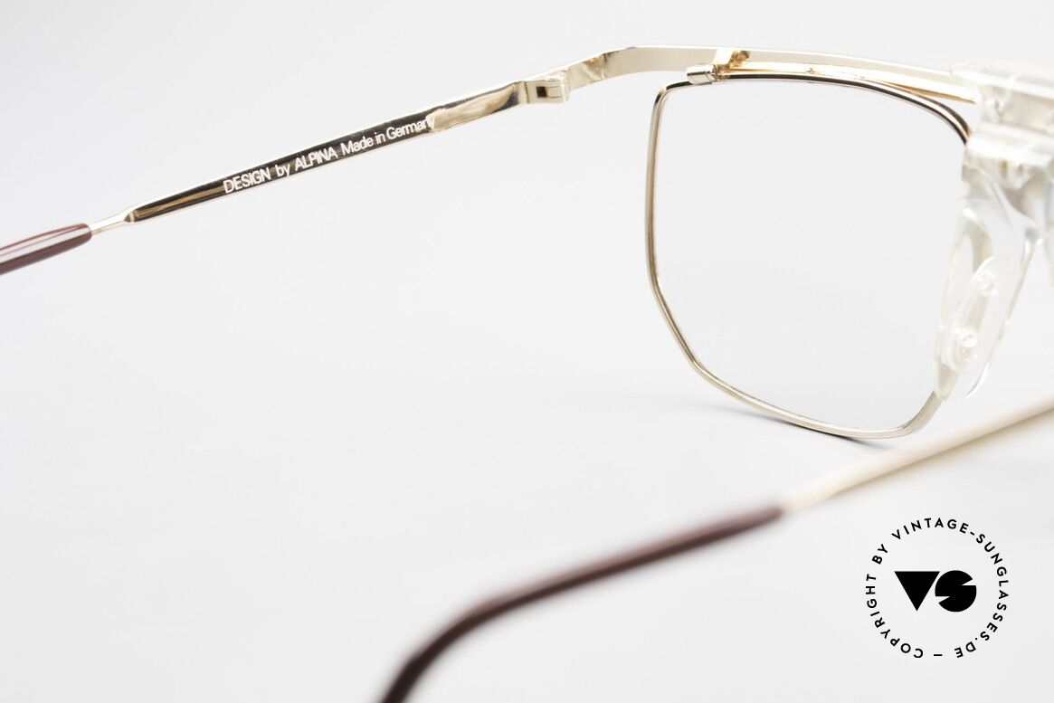 Alpina PSO 905 Vintage Brille Mit Sattelsteg, Größe: large, Passend für Herren