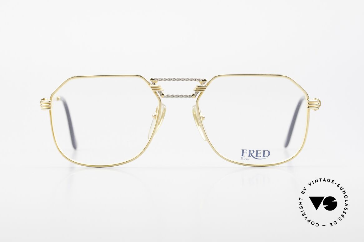 Fred Cap Horn - M Rare 80er Vintage Brille Luxus, marines Design (charakteristisch Fred) in Top-Qualität, Passend für Herren