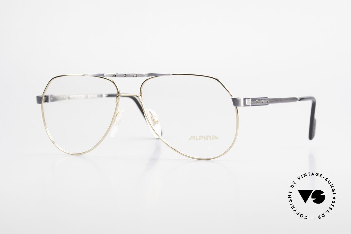Alpina M1F770 Vintage Brille Pilotenstil 90er, Alpina vintage Brille M1F770 in Gr. 59/15, 140, Passend für Herren