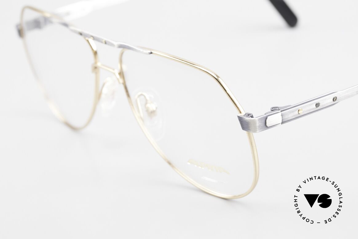 Alpina M1F770 Vintage Brille Pilotenstil 90er, mit den unverwechselbaren Alpina Zierschrauben, Passend für Herren