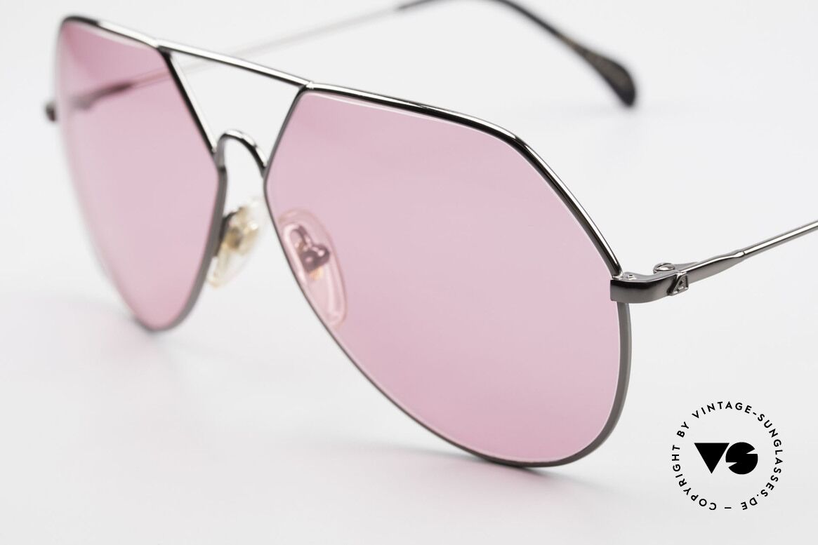 Alpina TR6 Alte 80er Aviator Brille Pink, tolles Modeaccessoire und ein echtes 80er Unikat, Passend für Herren
