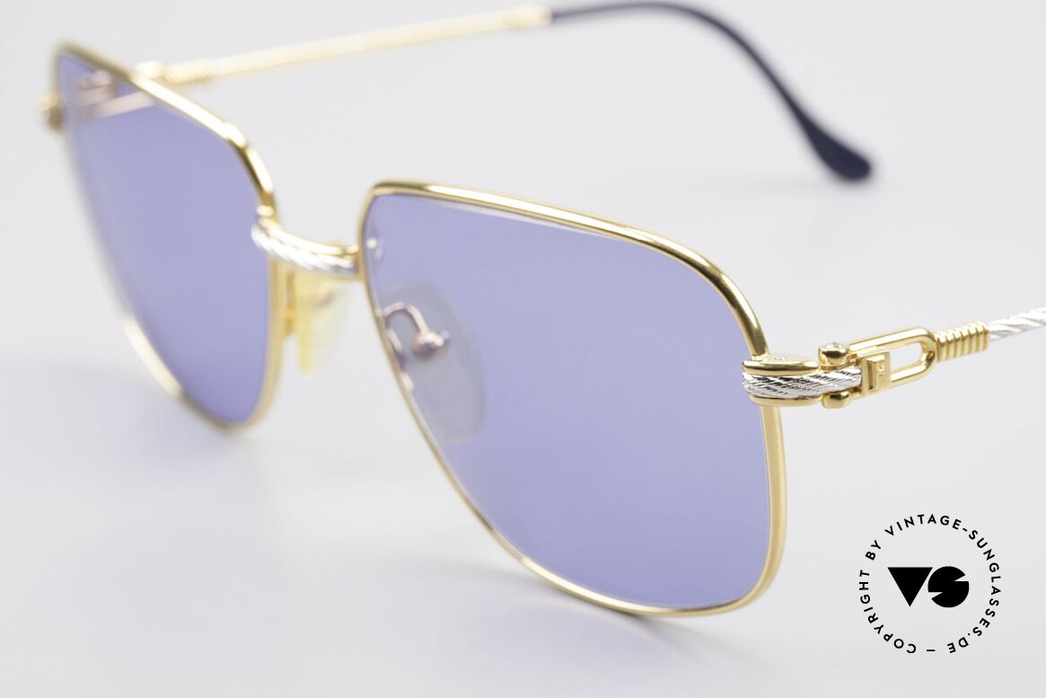 Fred Zephir - L Luxus Segler Sonnenbrille 80er, Bügel und Brücke sind gedreht wie ein Segeltau; Unikat, Passend für Herren