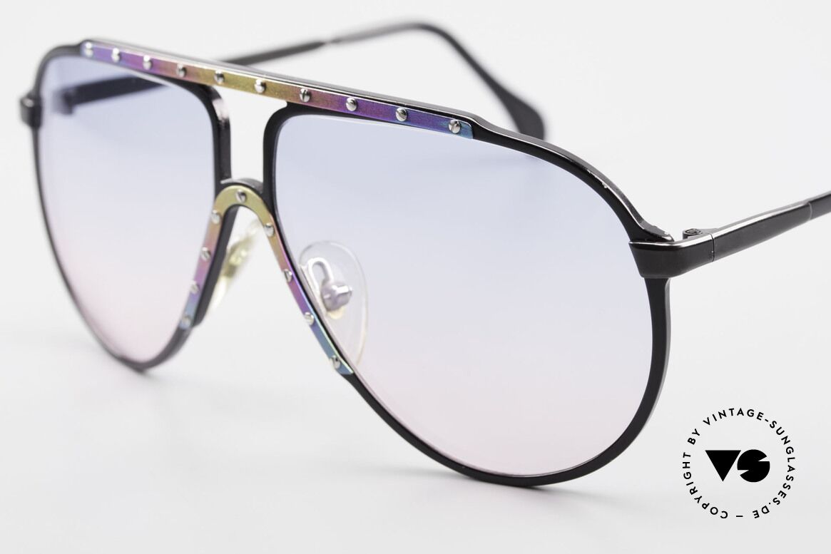 Alpina M1 Limited Titanium Edition 80er, passende Sonnengläser in baby-blau/pink Verlauf, Passend für Herren und Damen