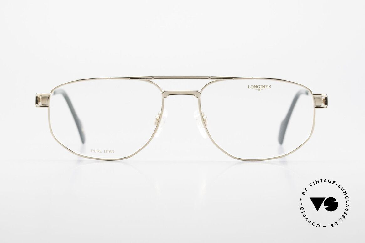 Longines 4555 90er Herrenbrille Pure Titan, Longines Herrenbrille, Model 4555, Größe 58/18, 140, Passend für Herren