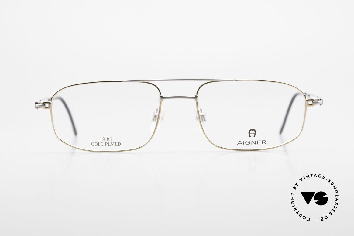 Aigner EA9111 90er Herrenfassung Vergoldet, 18kt Gold-Plated Aigner Herrenbrille in Gr. 56/18, 140, Passend für Herren