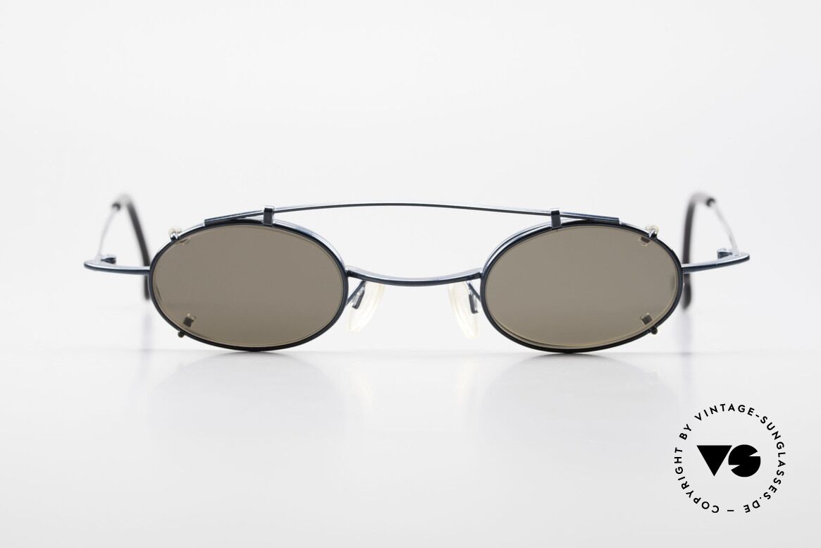 Theo Belgium Peter Ovale brille Mit Sonnen-Clip, klassisch ovale vintage THEO Belgium Designer-Brille, Passend für Herren und Damen
