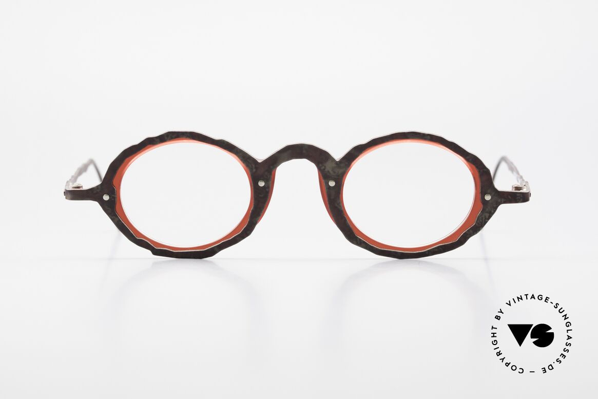 Theo Belgium Eye-Witness GG Avantgarde Brille 90er Jahre, vintage Theo Brille der Eye-Witness (Augenzeuge) Serie, Passend für Herren und Damen
