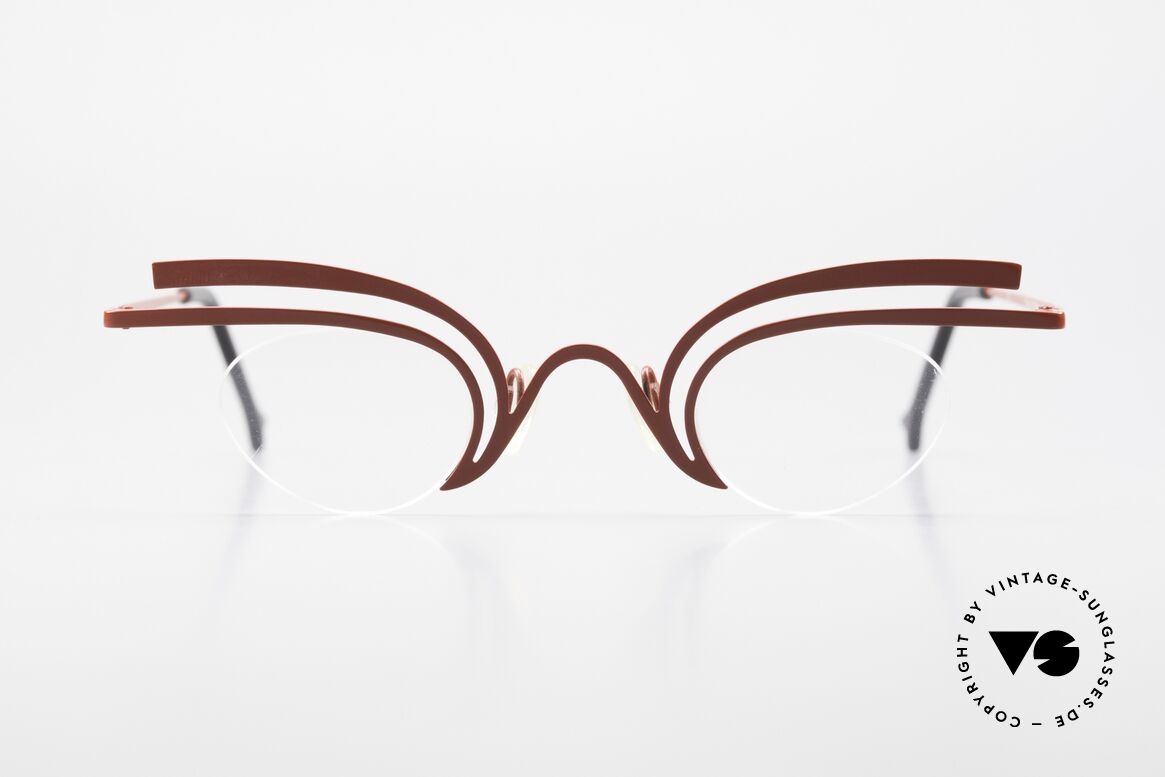 Theo Belgium Fly Verrückte Vintage Brille Damen, verrückte vintage Brille von THEO Belgium der 90er, Passend für Damen