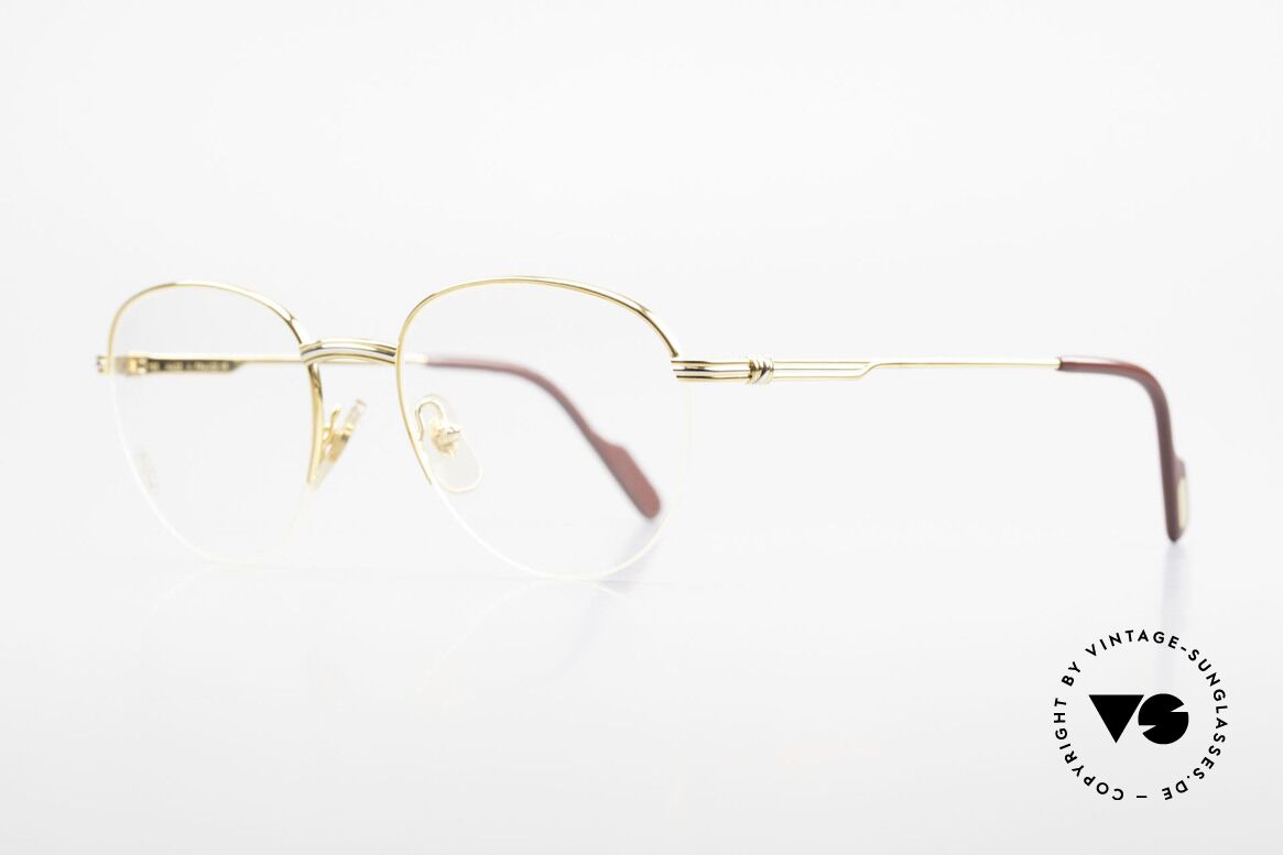 Cartier Colisee Runde Luxus Brillenfassung, 22kt vergoldet (wie alle Cartier vintage Modelle), Passend für Herren und Damen
