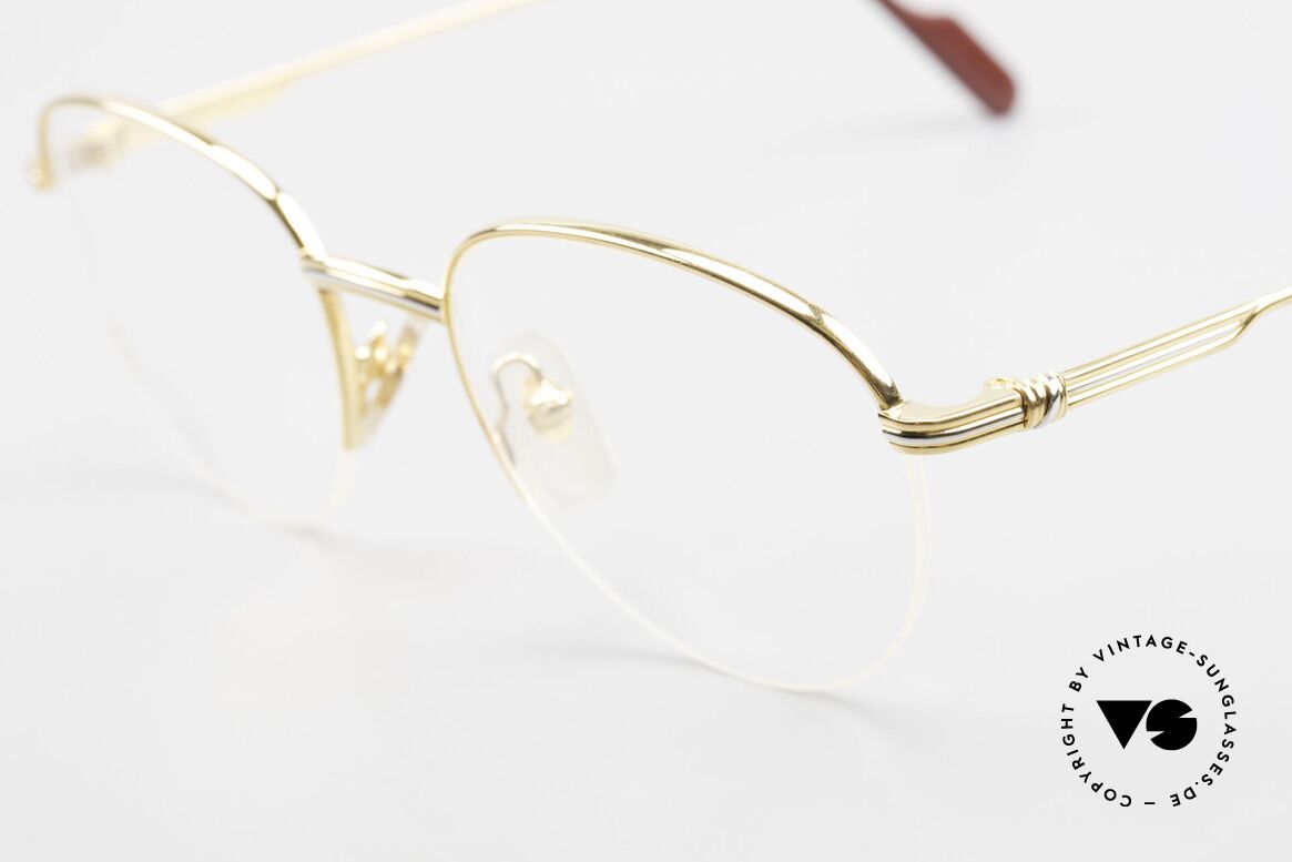 Cartier Colisee Runde Luxus Brillenfassung, flexibler Halbrahmen (Top-Qualität), Luxusbrille!, Passend für Herren und Damen