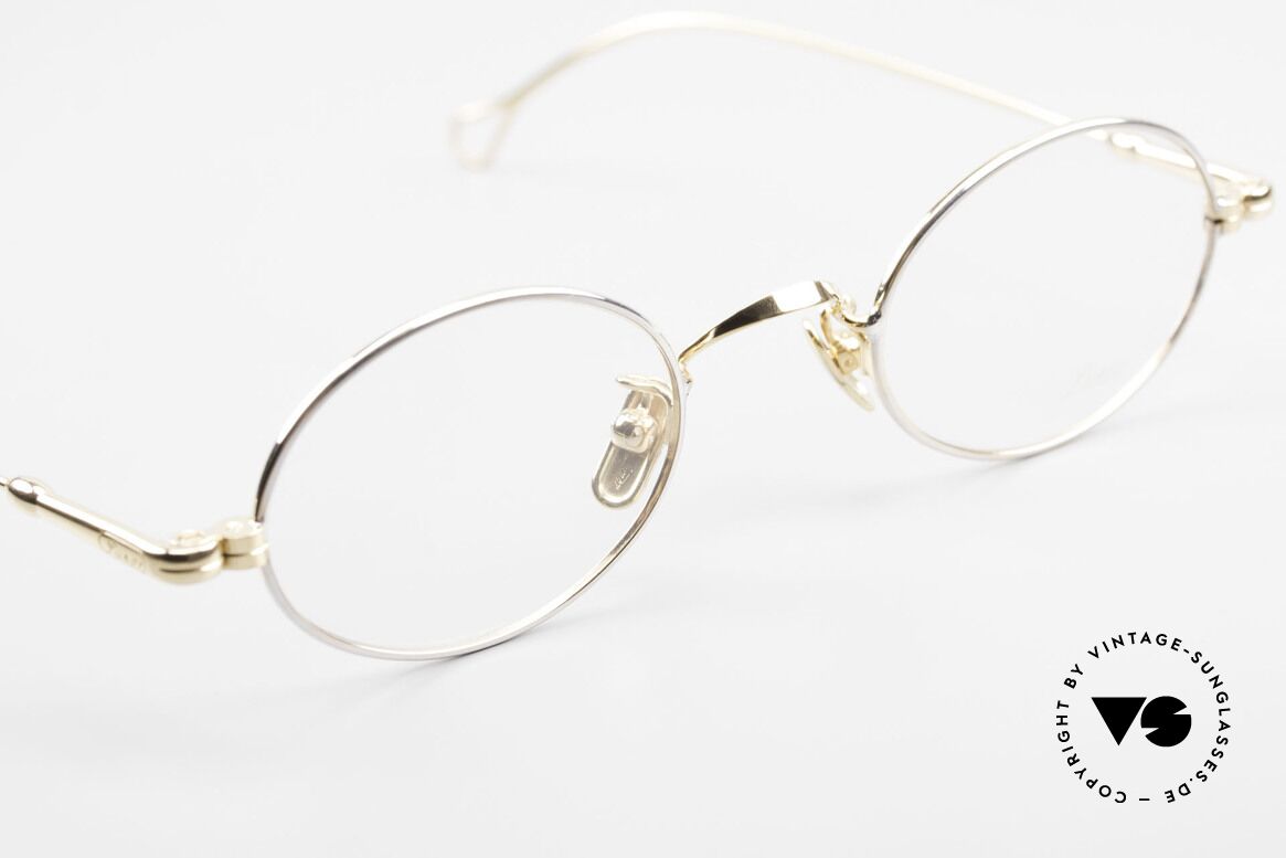 Lunor V 100 Ovale Lunor Brille Bicolor, ungetragenes ORIGINAL (mit den Titan-Nasenpads), Passend für Herren und Damen