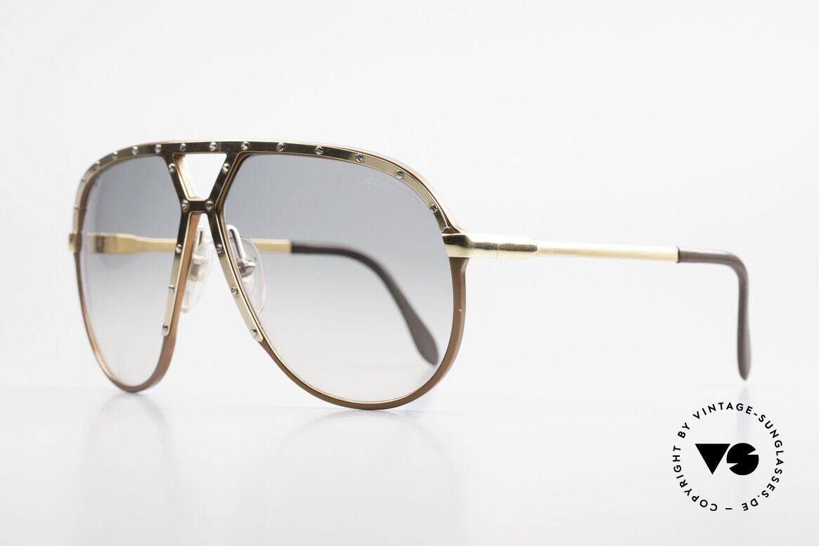 Alpina M1 XL 80er Sonnenbrille Hip Hop, sehr rare Variante in "rostbraun-metallic" / gold, Passend für Herren