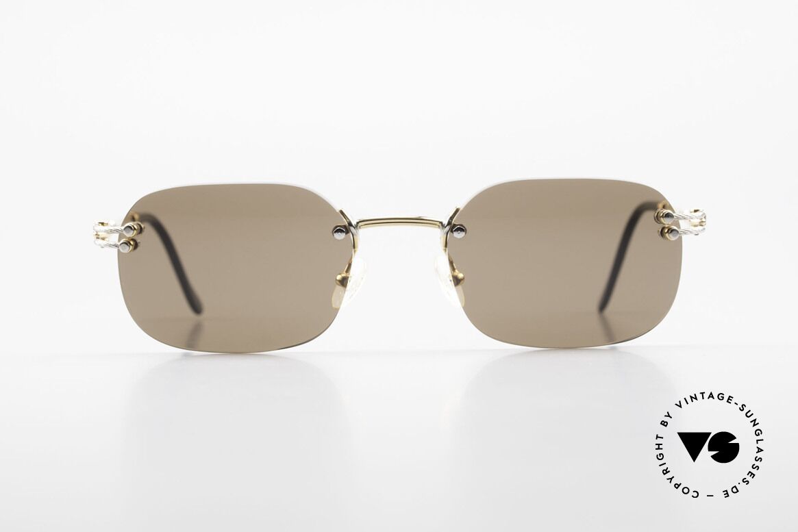 Fred Orcade Randlose Luxus Sonnenbrille, Fred Brille, Modell Orcade, 54-20 mit Sonnengläsern, Passend für Herren
