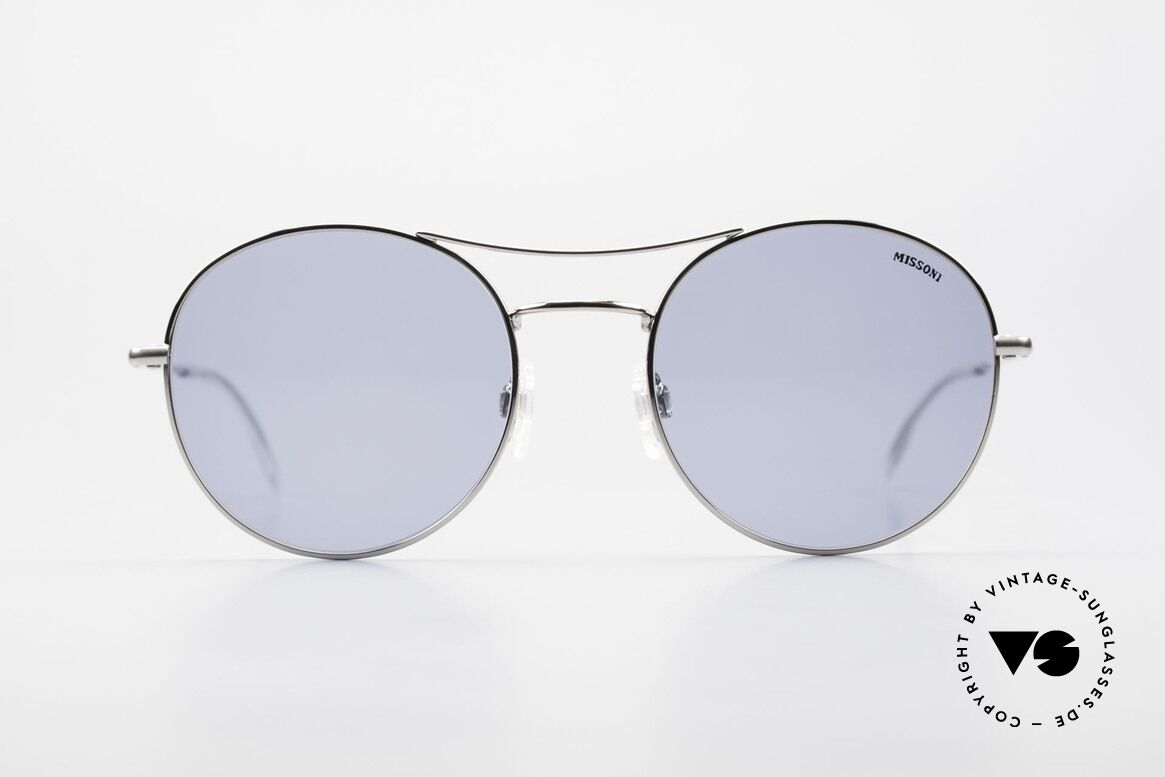 Missoni 0439 Round Aviator Sonnenbrille, MISSONI 0439 Sonnenbrille, silber chrome, 53-20, Passend für Herren und Damen