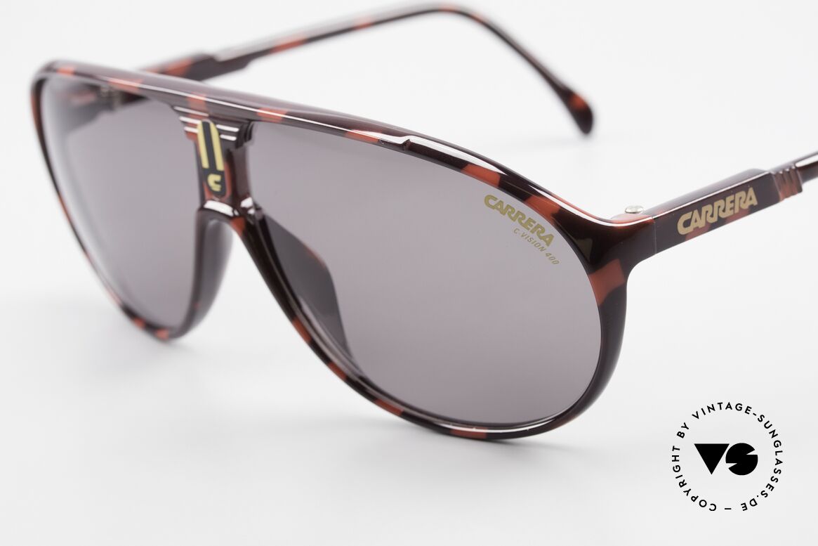 Carrera 5412 80er Sonnenbrille Optyl Sport, 3 Paar Wechselgläser für unterschiedliche Bedingungen, Passend für Herren und Damen
