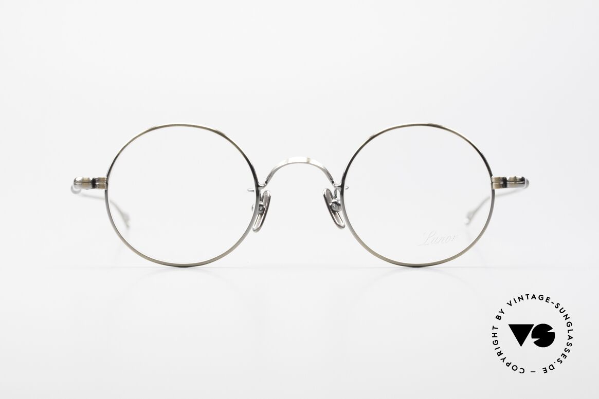 Lunor V 110 Runde Lunor Metallbrille Titan, runde Lunor Metallbrille mit Pads aus reinem Titan, Passend für Herren und Damen