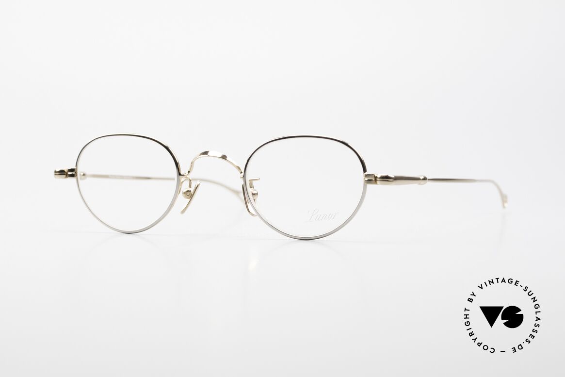 Lunor V 103 Zeitlose Lunor Brille Bicolor, LUNOR Brille: gold-plattiert und platin-plattiert!, Passend für Herren und Damen