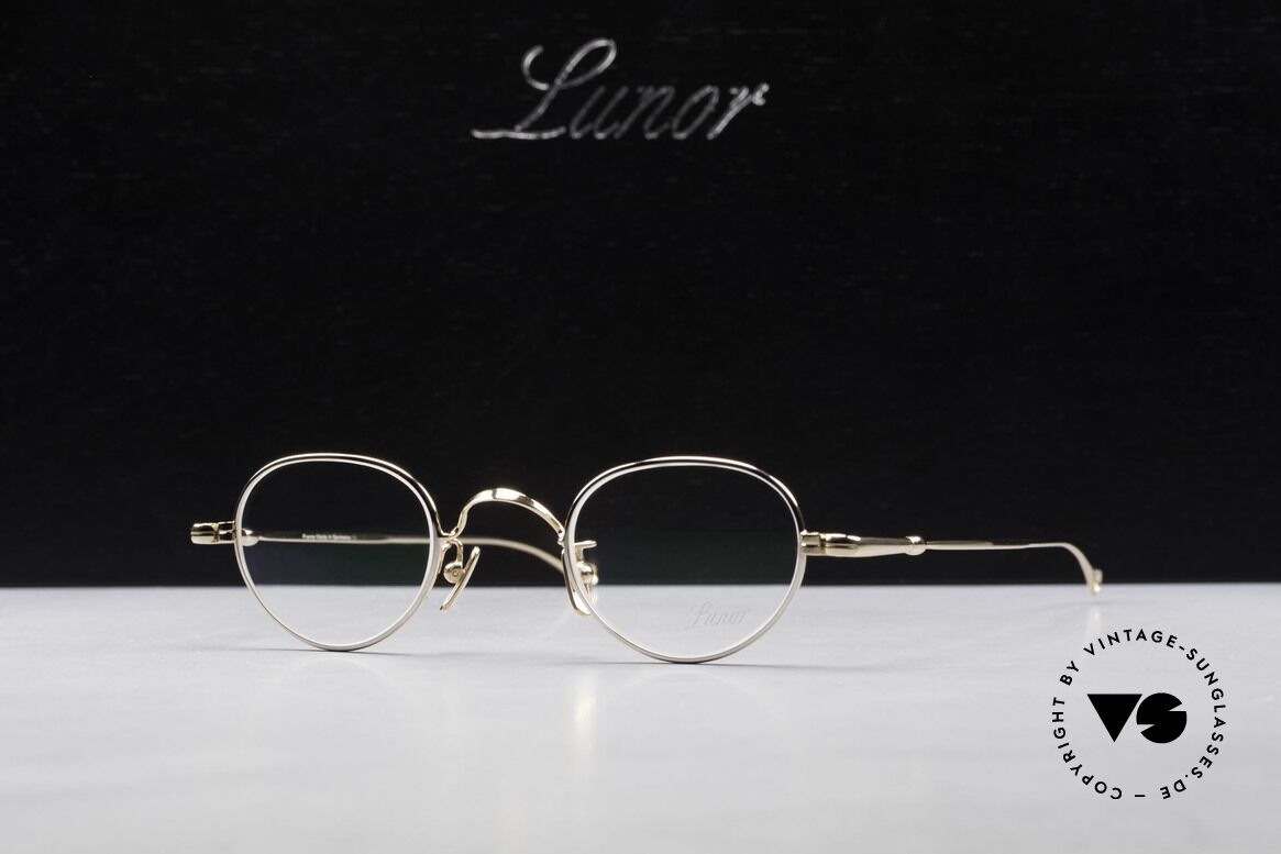 Lunor V 103 Glaseinfassung Platin Silber, Größe: small, Passend für Herren und Damen