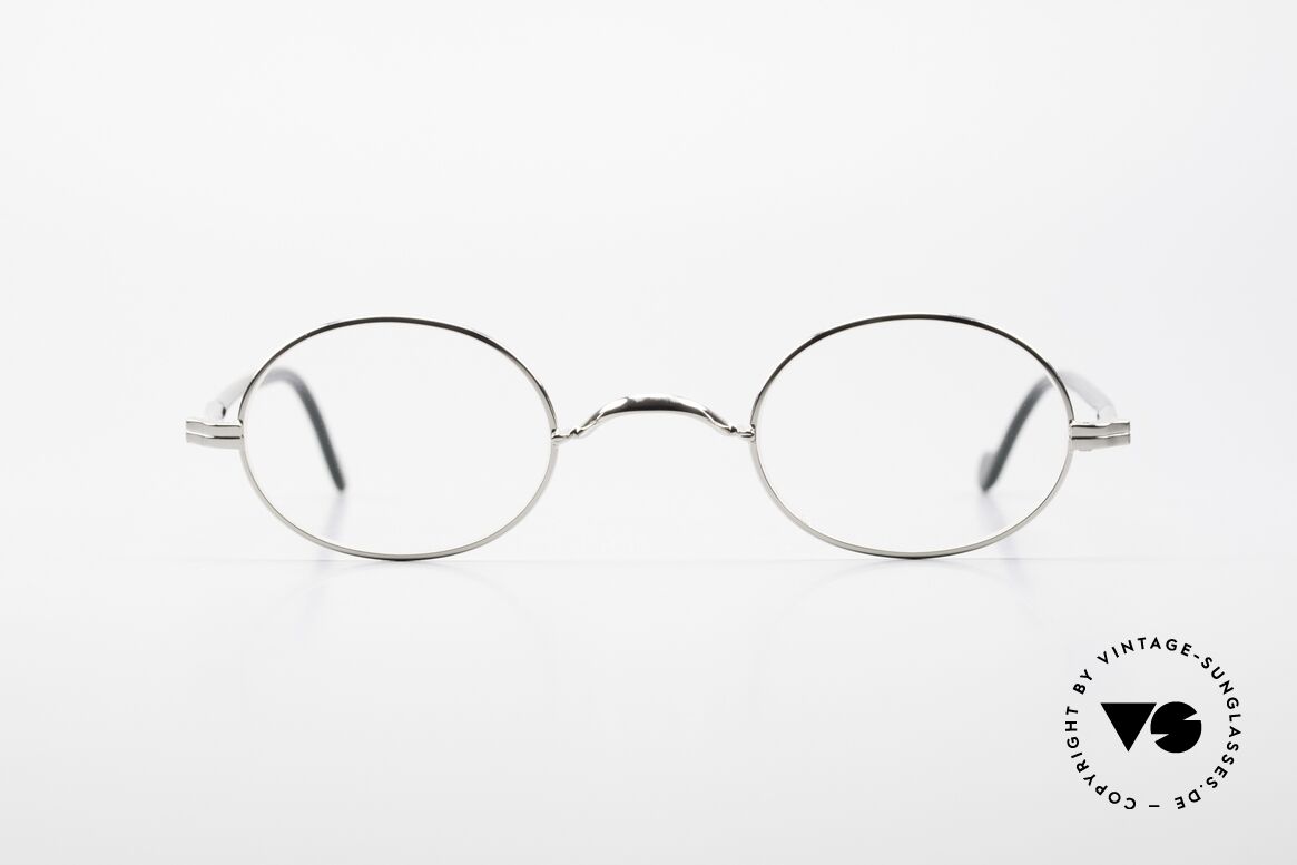 Lunor II A 10 Ovale Vintage Brille Platin, Lunor Brille aus der Lunor II-A Serie (A = Acetat), Passend für Herren und Damen