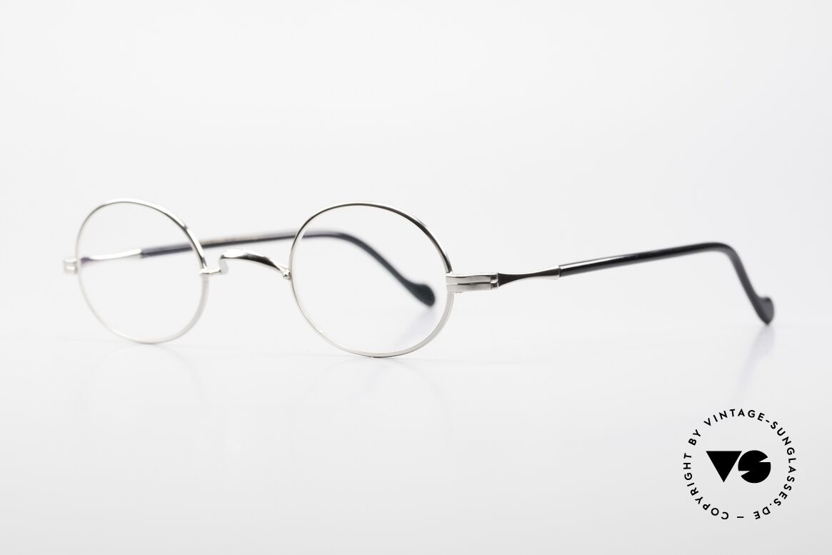 Lunor II A 10 Ovale Vintage Brille Platin, extrem hochwertig platin-plattiert; TOP-Qualität!, Passend für Herren und Damen