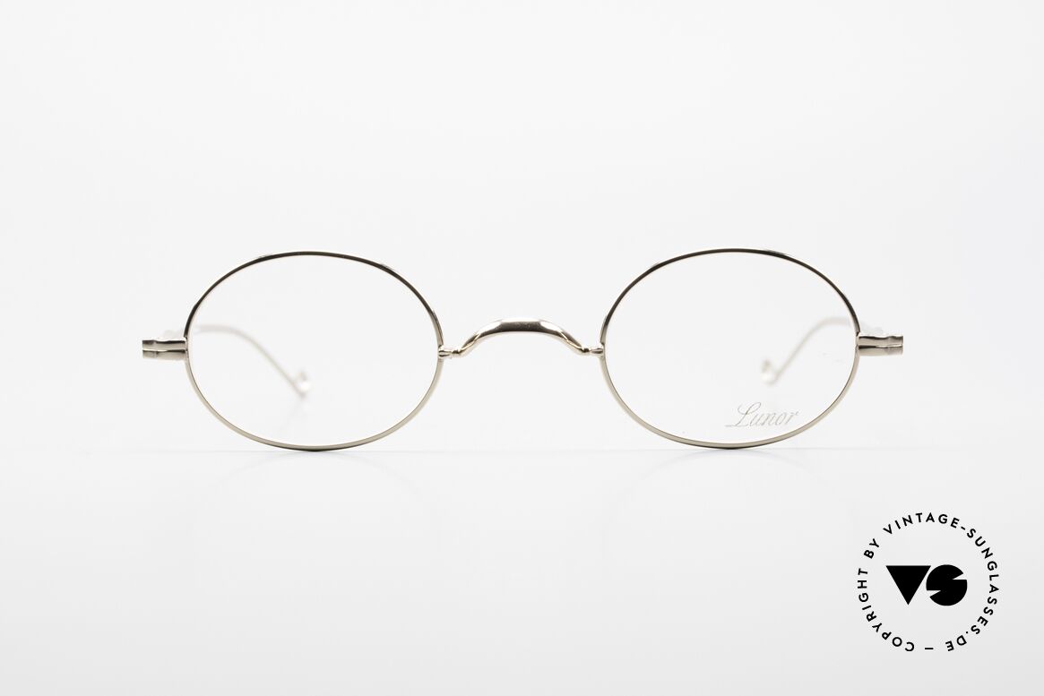Lunor II 10 Ovale Brille Vergoldet GP, Vollrandbrille, vergoldet mit zusätzlichem Schutzlack, Passend für Herren und Damen