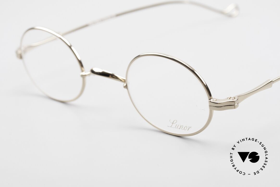 Lunor II 10 Ovale Brille Vergoldet GP, Brillen-Design in Anlehnung an frühere Jahrhunderte, Passend für Herren und Damen
