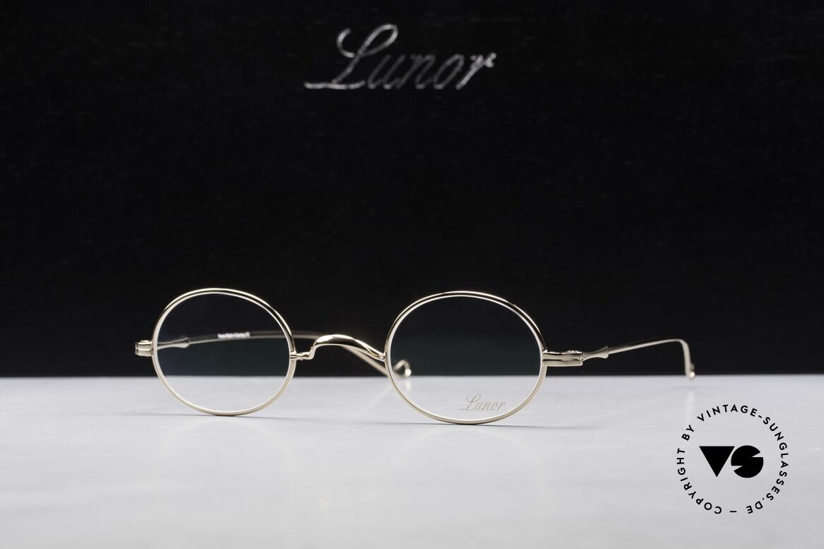 Lunor II 10 Ovale Brille Vergoldet GP, Größe: small, Passend für Herren und Damen
