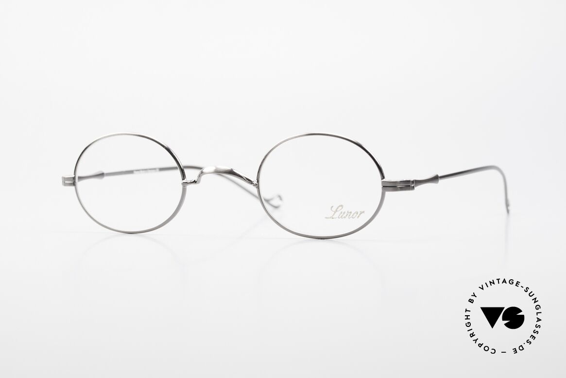 Lunor II 10 Ovale Metallbrille Antik Silber, ovale vintage Brille der Lunor II Serie, Metallfassung, Passend für Herren und Damen