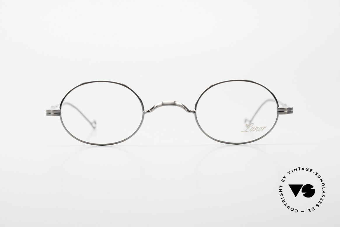 Lunor II 10 Ovale Metallbrille Antik Silber, Vollrand in 'antik-silber' mit zusätzlichem Schutzlack, Passend für Herren und Damen