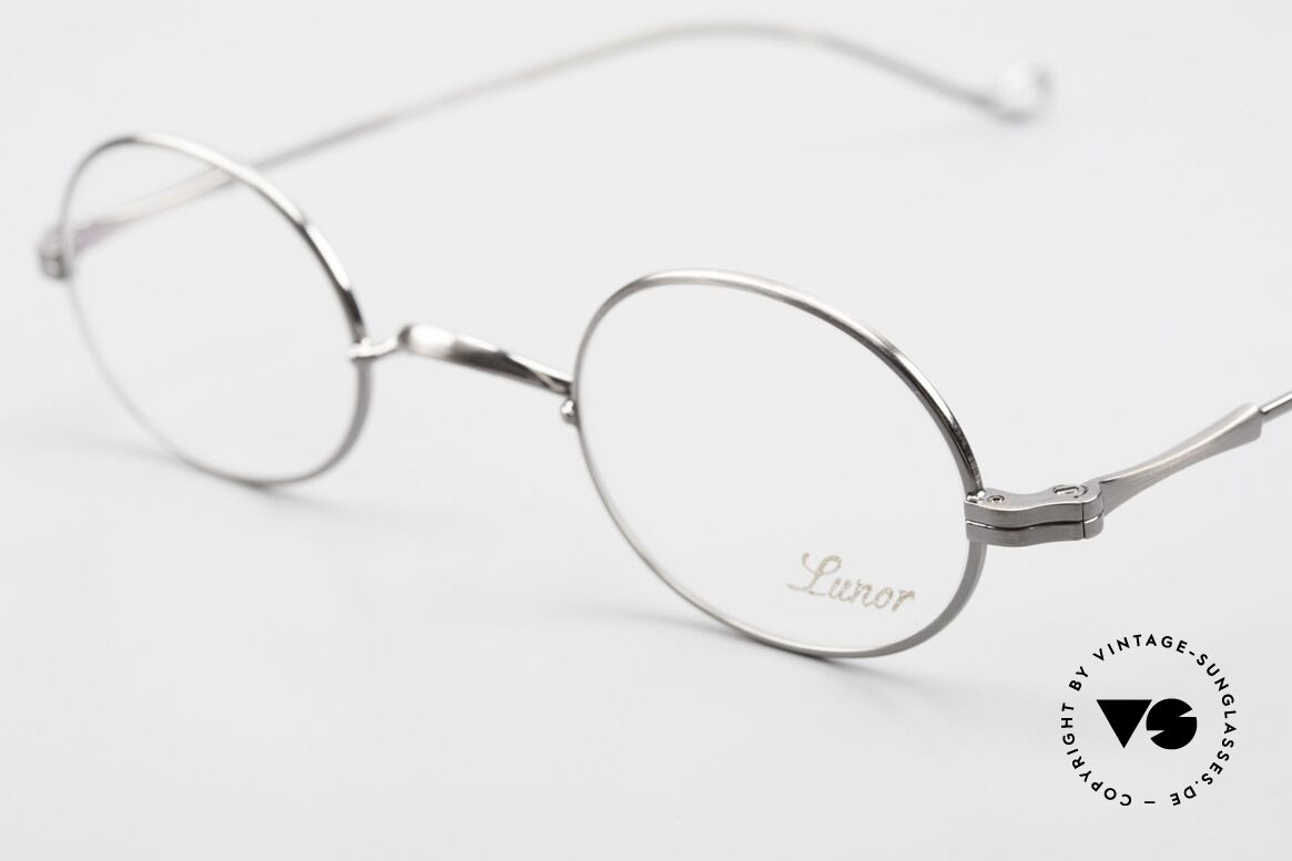 Lunor II 10 Ovale Metallbrille Antik Silber, Brillen-Design in Anlehnung an frühere Jahrhunderte, Passend für Herren und Damen