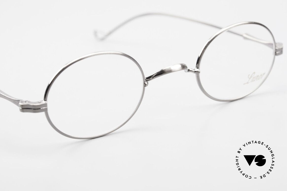Lunor II 10 Ovale Metallbrille Antik Silber, altes, ungetragenes LUNOR Original mit dem W-Steg, Passend für Herren und Damen
