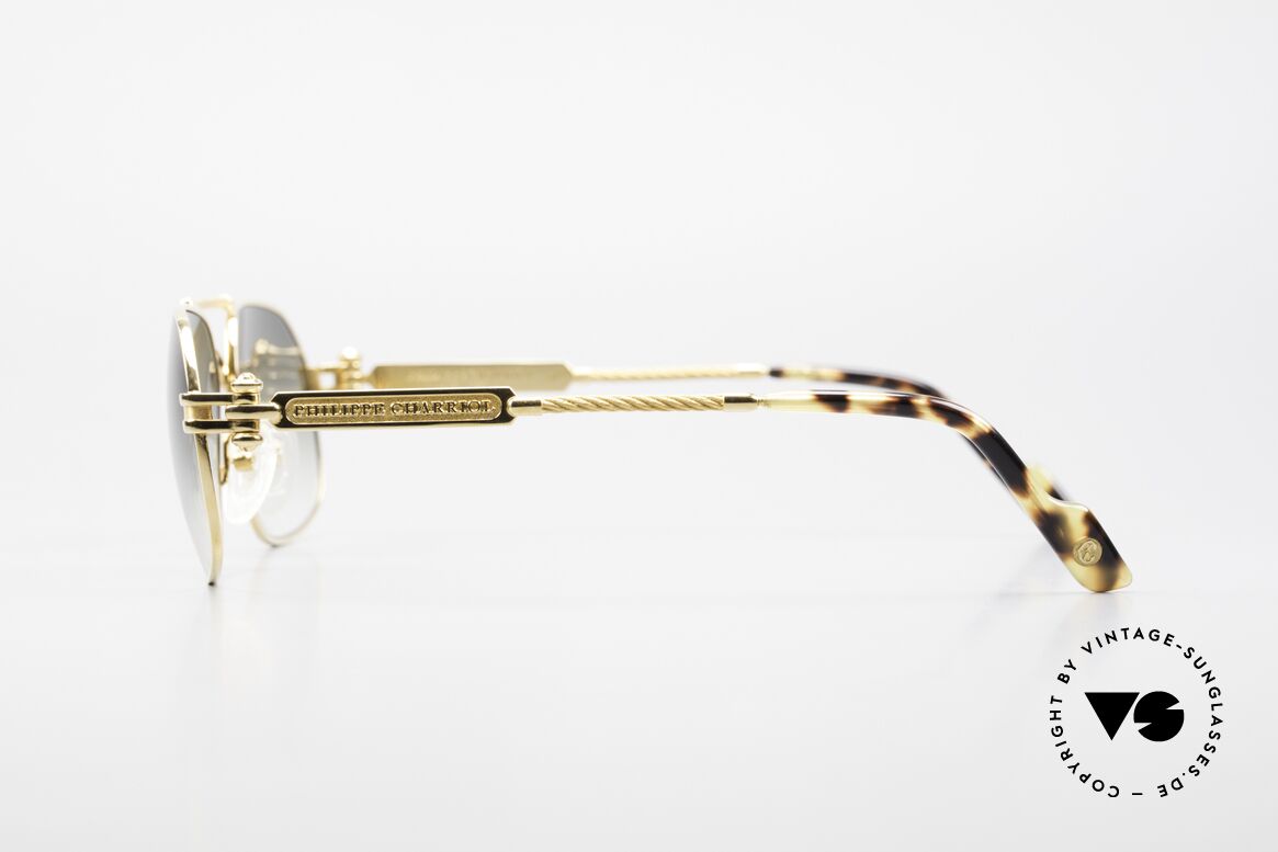 Philippe Charriol 90PP Insider 80er Luxus Sonnenbrille, die 80er Sonnenbrillen sind z.B. doppelt vergoldet, Passend für Herren