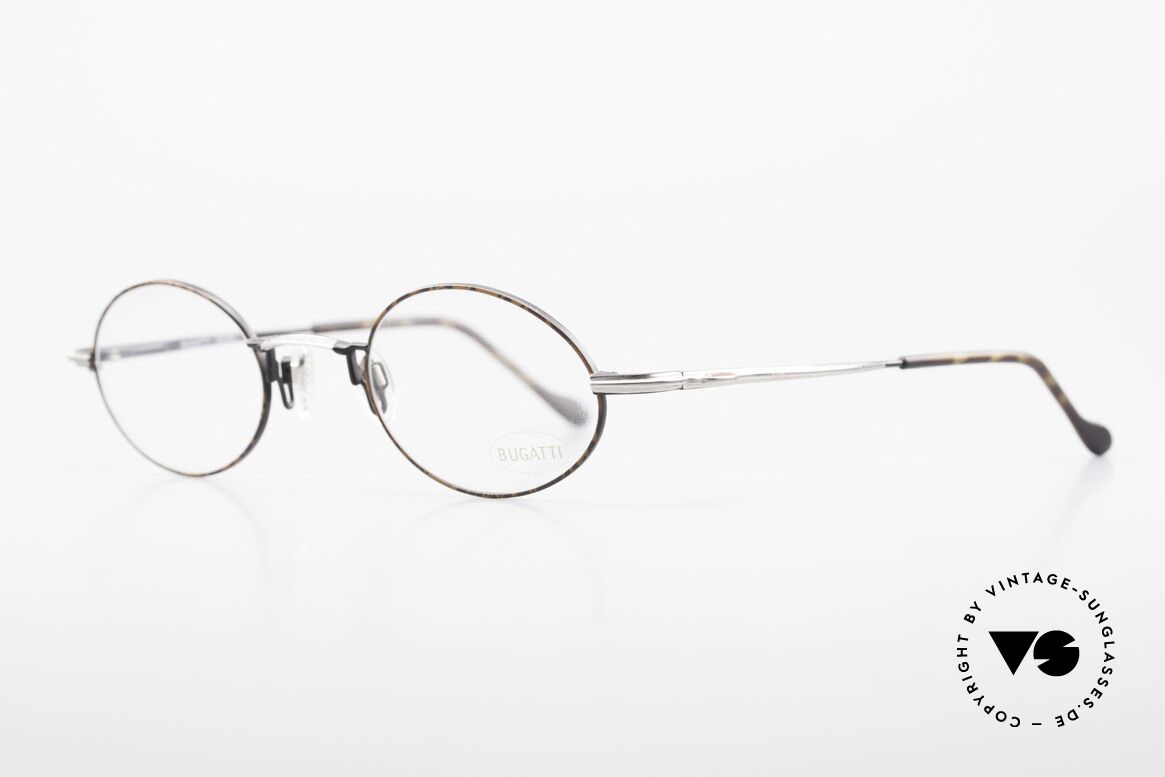 Bugatti 23191 Ovale Luxus Brillenfassung, ergonomisch geformte Fassung in Top-Qualität, Passend für Herren