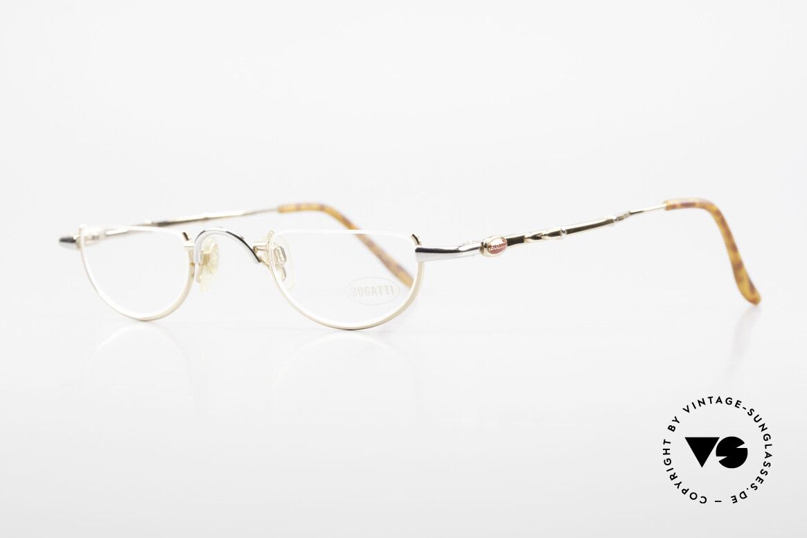 Bugatti 28108 Lesebrille Herren Bicolor 90er, Bügel sind geformt wie eine Blattfeder beim Auto, Passend für Herren