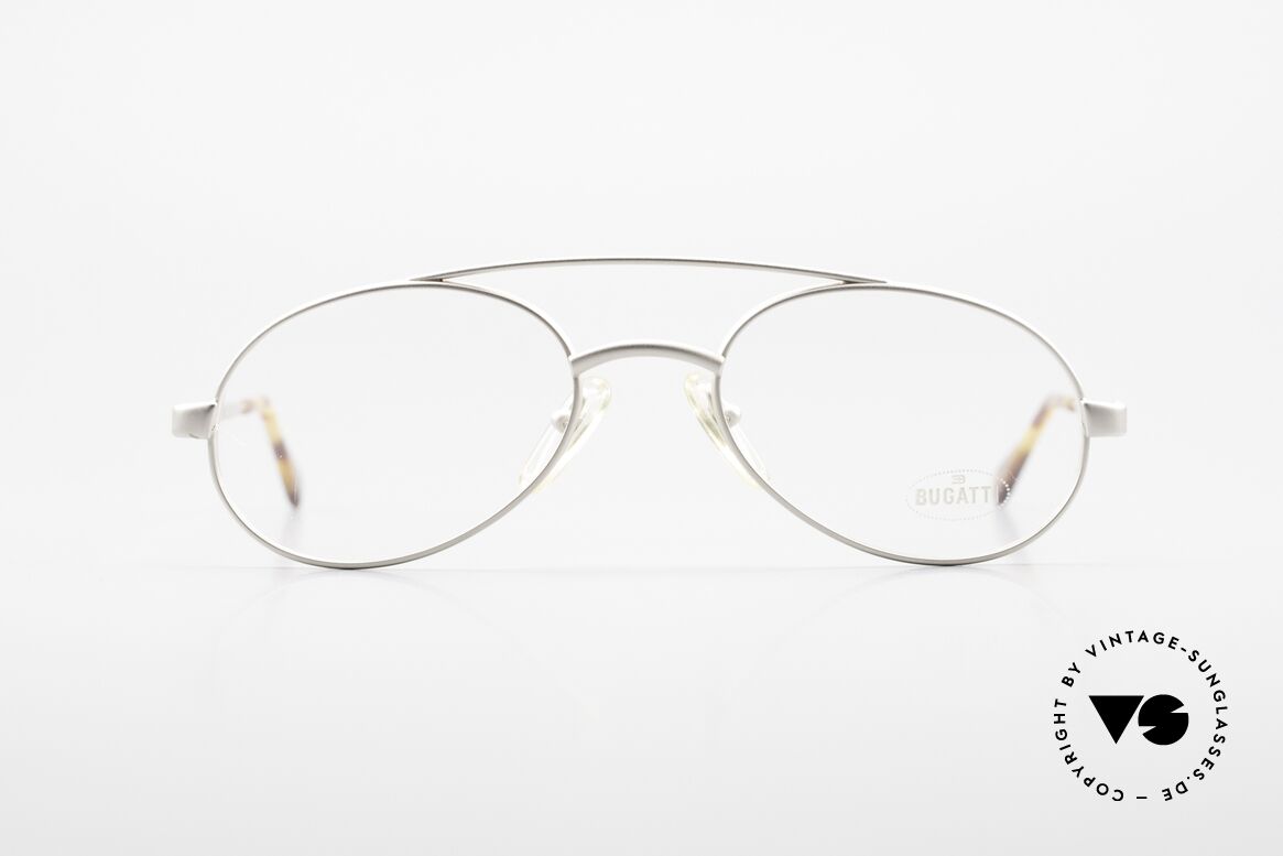 Bugatti 08105 Alte Vintage Brille Herren 80er, charakteristische Bugatti Herrenform; Tropfenform, Passend für Herren